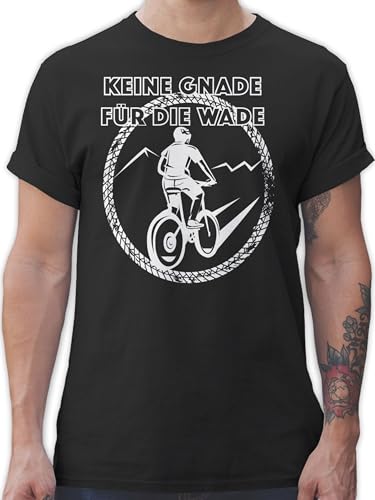 T-Shirt Herren - Fahrrad Bekleidung Radsport - Keine Gnade für die Wade - L - Schwarz - fahr Rad t Shirt Kurzarm männer Tshirt Fahrradbekleidung t-Shirts fahrräder Fahrradfahrer Men von Shirtracer