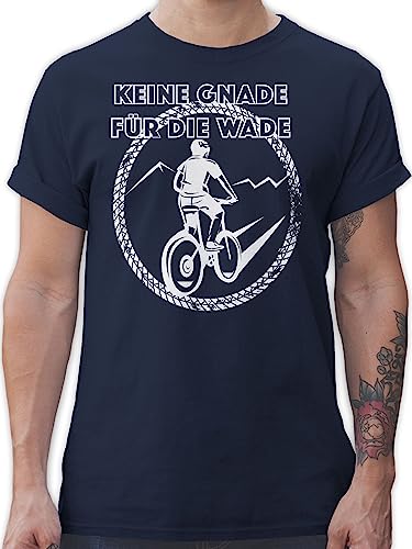 T-Shirt Herren - Fahrrad Bekleidung Radsport - Keine Gnade für die Wade - XL - Navy Blau - Rad t Shirt männer Tshirt Spruch fahhrad Kurzarm mit Radfahren Geschenk Men Cycling Fahrradfahrer Shirts von Shirtracer