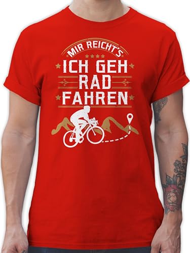 T-Shirt Herren - Fahrrad Bekleidung Radsport - Mir reicht's ich GEH Rad Fahren - L - Rot - t - Shirt Tshirt für männer Shirts Tshirts Mann t-Shirts tischert t-schirt Kurzarm Fun Oberteile von Shirtracer