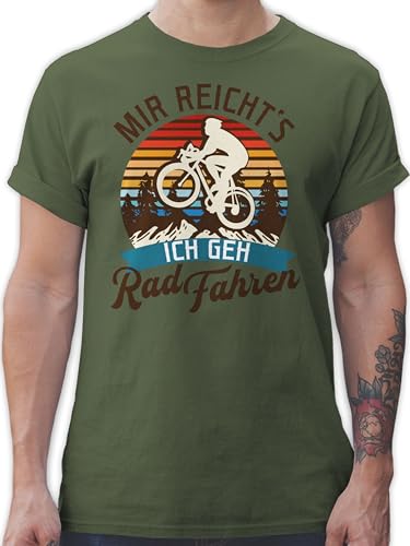 T-Shirt Herren - Bekleidung Radsport - Mir reicht's ich GEH Rad Fahren - Mountainbike Geschenk Fahrrad - L - Army Grün - Geschenke für fahrradbegeisterte Shirt mit fahrradmotiv Fahrrad- von Shirtracer