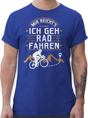 T-Shirt Herren - Fahrrad Bekleidung Radsport - Mir reicht's ich GEH Rad Fahren - L - Royalblau - t-Shirts für männer t Shirt Kurzarm Tshirt Shirts Tshirts Baumwolle Fahrradfahrer Geschenke von Shirtracer