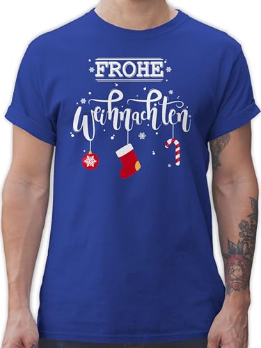 T-Shirt Herren - Frohe Weihnachten I Weihnachtsmotiv - XXL - Royalblau - weihnachtsthirt weihnachtsshirt Christmas weihnacht Tshirt Weihnachtspullover weihnachtsshirts Weihnachts Shirt von Shirtracer