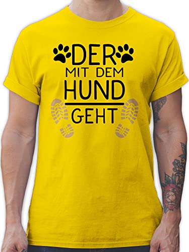 T-Shirt Herren - Geschenk für Hundebesitzer - Der mit dem Hund geht - schwarz - L - Gelb - Fun Shirt Hunde Spruchshirt witzigen sprüchen thisirt Tshirt Mann Spruch Stoffbeutel lustige sprüche T-Shirt Herren - Geschenk für Hundebesitzer - Der mit dem Hund geht - schwarz - L - Gelb - Fun Shirt Hunde Spruchshirt witzigen sprüchen thisirt Tshirt Mann Spruch Stoffbeutel lustige sprüche von Shirtracer
