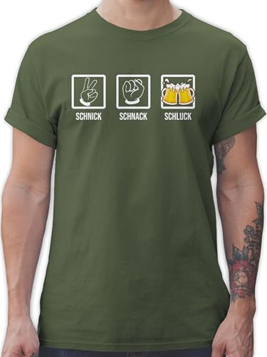 T-Shirt Herren - & Alkohol - Schnick Schnack Schluck I Schere Stein Papier I JGA Trinksprüche Malle I Alkoholliebe I Party I Saufen I Bierliebhaber I Trink Spruch - XL - Army Grün T-Shirt Herren - & Alkohol - Schnick Schnack Schluck I Schere Stein Papier I JGA Trinksprüche Malle I Alkoholliebe I Party I Saufen I Bierliebhaber I Trink Spruch - XL - Army Grün von Shirtracer