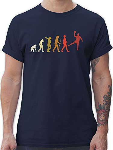 T-Shirt Herren - WM 2023 Trikot Ersatz - Handball Evolution Vintage Male - L - Navy Blau - Handballer Shirt em t Geschenke Tshirt Fan Tshirts Fans t-Shirts Men beachhandball Shirts Handball, hanball von Shirtracer