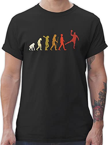 T-Shirt Herren - EM 2026 Trikot Ersatz - Handball Evolution Vintage Male - L - Schwarz - Handballer Tshirt hanball Shirts halbball Shirt Handball. t-Shirts Handball, Tshirts beachhandball t wm Men von Shirtracer