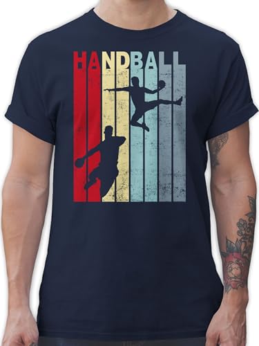 T-Shirt Herren - Handball WM 2023 Trikot Ersatz - Handballspieler Vintage - 5XL - Navy Blau - Shirt männer Geschenke t Shirts em t-Shirts für Fan Tshirt Tshirts Mens Herren+Handball+t-Shirt von Shirtracer