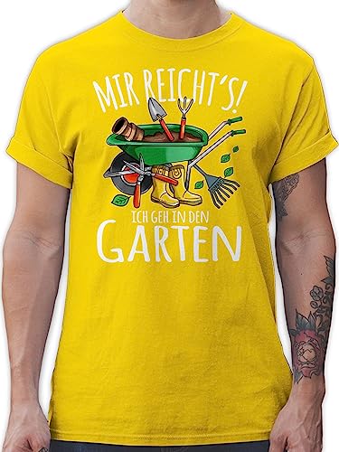 T-Shirt Herren - Hobby Outfit - Mir reicht's ich GEH in den Garten - Gartenarbeit & Gärtnern - weiß - M - Gelb - Tshirt Spruch gärtner Shirt sprüche Shirts für männer tishrt Tshirts teschrt von Shirtracer