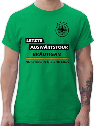 T-Shirt Herren - JGA Junggesellenabschied Männer - Letzte Auswärtstour Bräutigam - M - Grün - tishirt Man Shirt Fussball Polterabend Tshirt Junggeselle Meine auswaertstour t-Shirts von Shirtracer