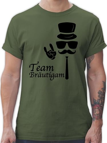 T-Shirt Herren - JGA Junggesellenabschied Männer - Team Bräutigam Hipster - XL - Army Grün - Tshirt für Polterabend Shirt polter jungesellenabschied Groom Tshirts braeutigam leiberl polterer T-Shirt Herren - JGA Junggesellenabschied Männer - Team Bräutigam Hipster - XL - Army Grün - Tshirt für Polterabend Shirt polter jungesellenabschied Groom Tshirts braeutigam leiberl polterer von Shirtracer