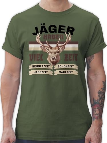 T-Shirt Herren - Jäger haben viel Zeit I Jagen Geschenk Jagd Geschenk Jägerprüfung I Jäger Geschenke Geburtstag I Lustige Jägergeschenke Jagdmotiv - XL - Army Grün - für T-Shirt Herren - Jäger haben viel Zeit I Jagen Geschenk Jagd Geschenk Jägerprüfung I Jäger Geschenke Geburtstag I Lustige Jägergeschenke Jagdmotiv - XL - Army Grün - für von Shirtracer