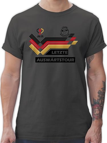 T-Shirt Herren - Junggesellenabschied Männer - JGA Trikot | JGA Fußball | 2025 Team Bräutigam Letzte Auswärtstour Deutschland - XXL - Dunkelgrau - Shirt polter Tshirt jungesellenabschied Shirts von Shirtracer