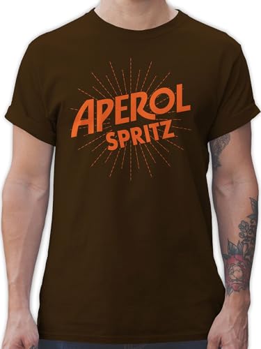 T-Shirt Herren - & Fasching - Aperol Spritz Kostüm I Karneval Kostüm Aperol Spritz - S - Braun - Oberteil faschingsshirt Faschings Sauf Coole-Fun-t-Shirts t Shirt Faschings-t-Shirt Karnevals von Shirtracer