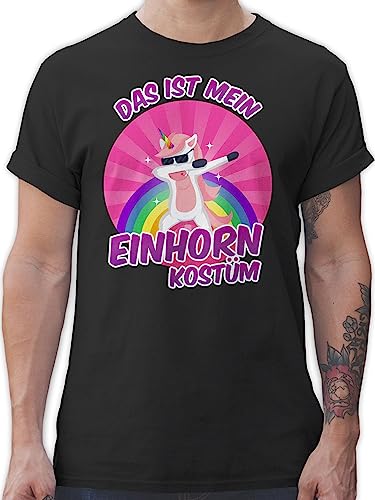 T-Shirt Herren - Karneval & Fasching - Das ist Mein Einhorn Kostüm - 4XL - Schwarz - t Shirt fasnachts Shirts männer Tshirt karnaval Oberteil Faschings- faschingsshirts verkleidungen Outfit von Shirtracer