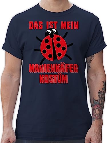 T-Shirt Herren - Karneval & Fasching - Das ist Mein Marienkäfer Kostüm - Marienkaefer Käfer Marienkäferkostüm - 5XL - Navy Blau - karnaval Tshirt für männer Shirt fasnachts t Shirts Maenner von Shirtracer