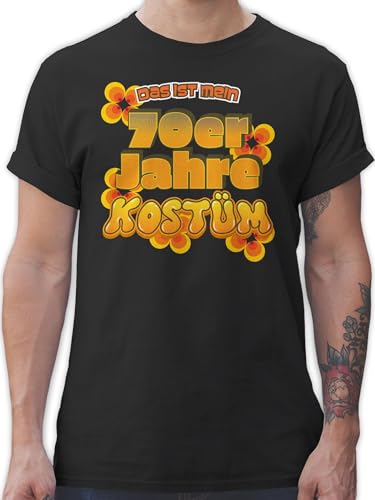 T-Shirt Herren - Karneval & Fasching - Das ist Mein 70er Jahre Kostüm I Siebziger Jahre Kostüm I 70iger Jahre I Fastnacht I Fasnacht I Fasnet - 4XL - Schwarz - faschingsshirt Faschings 70ger von Shirtracer