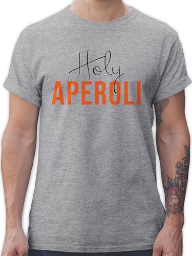 T-Shirt Herren - Karneval & Fasching - Holy Aperoli Aperol Spritz Aperoly - 4XL - Grau meliert - „Fasching“ ‚Tshirt‘ karnaval Tshirt karnevalsshirt fasnets Shirt Karneval-Klamotten karneva von Shirtracer