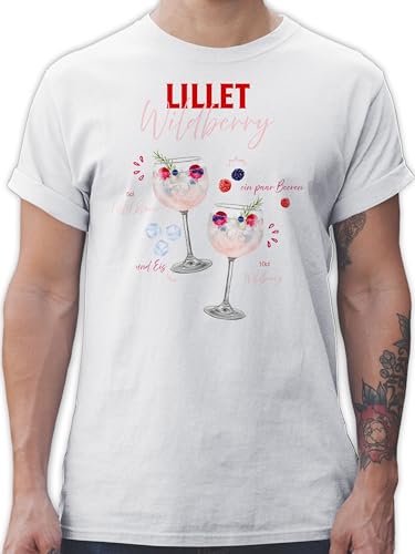 T-Shirt Herren - Karneval & Fasching - Lillet Wildberry Rezept Lustiges Geschenk Lilletfan Wildberry Lillet Fanartikel - S - Weiß - köstüme Shirts Karnevals Shirt Mann Jeck Tshirt faschingsshirts von Shirtracer