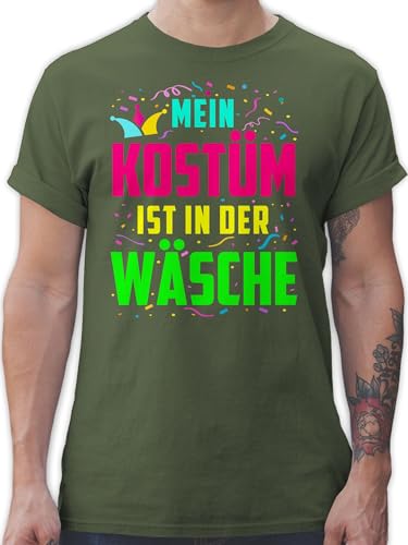 T-Shirt Herren - Karneval & Fasching - Mein zu Kostüm ist in der Wäsche - XL - Army Grün - Faschings t-Shirts Oberteil Karnevals Tshirt rosenmontag teschrt faschingsshirts Verkleidet von Shirtracer