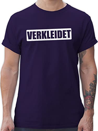 T-Shirt Herren - Karneval & Fasching - Verkleidet - Faschingskostüm Lustig Ironie - L - Lila - kölner Karnevals t-Shirts männer Oberteil &Fasching herrenshirth Shirt Karneval. Funshirt Shirts von Shirtracer