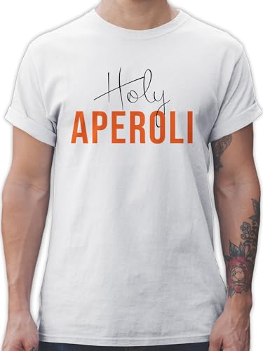 T-Shirt Herren - Karneval & Fasching - Holy Aperoli Aperol Spritz Aperoly - XXL - Weiß - Karnevals Shirt Mann lustige Faschings Tshirt fasnachts Shirts rosenmontag männer faschingst-Shirt von Shirtracer