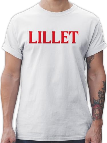 T-Shirt Herren - Karneval & Fasching - Lillet Kostüm Lillet Verkleidung - M - Weiß - Karnevals Shirt Mann Partner Faschings Tshirt t köln kostùm Erwachsene faschingst-Shirt verkleidungen von Shirtracer