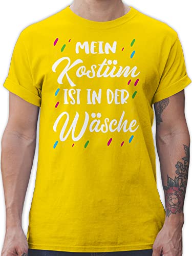 T-Shirt Herren - Karneval & Fasching - Mein Kostüm ist in der Wäsche I Das ist Mein Kostüm I Kostuem ist in der Waesche - 3XL - Gelb - faschingsshirt Faschings Spruch Coole-Fun-t-Shirts von Shirtracer