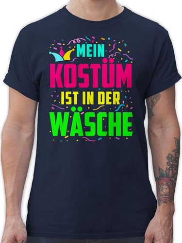 T-Shirt Herren - Karneval & Fasching - Mein Kostüm ist in der Wäsche I Fastnacht I Fasnacht I Fasnet - L - Navy Blau - faschingsshirt Faschings bunt Shirt Oberteil Faschings-t-Shirt Karnevals von Shirtracer