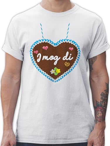 T-Shirt Herren - Kompatibel mit Oktoberfest - I mog di - Lebkuchenherz - Gänseblümchen Butterblume Herzen - 3XL - Weiß - bayrische Trachtenmode t Shirt Octoberfest wiesnherzen Tshirt T-Shirt Herren - Kompatibel mit Oktoberfest - I mog di - Lebkuchenherz - Gänseblümchen Butterblume Herzen - 3XL - Weiß - bayrische Trachtenmode t Shirt Octoberfest wiesnherzen Tshirt von Shirtracer
