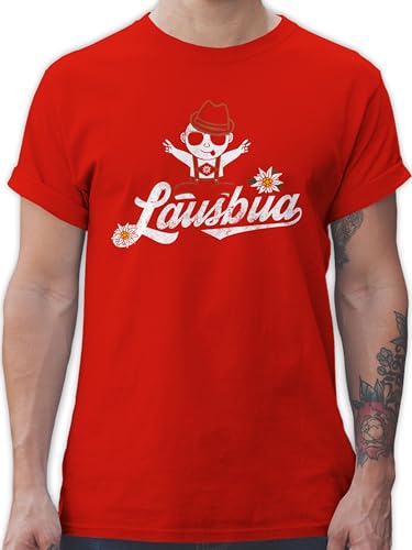 T-Shirt Herren - Kompatibel mit Oktoberfest - Lausbua Baby I Wiesn Lustig Witzig - 5XL - Rot - Trachtenmode t Shirt Men trachtenshirt+Herren Tshirt männer für Tracht t-Shirts trachtenshirt Shirts von Shirtracer