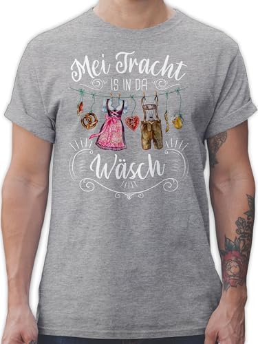T-Shirt Herren - Kompatibel mit Oktoberfest - MEI Tracht is in da Wäsch - 4XL - Grau meliert - Trachten Shirt Oktoberfest-t-Shirt bayrische wäsche Shirts männer trachtenshirt trachtenshirts T-Shirt Herren - Kompatibel mit Oktoberfest - MEI Tracht is in da Wäsch - 4XL - Grau meliert - Trachten Shirt Oktoberfest-t-Shirt bayrische wäsche Shirts männer trachtenshirt trachtenshirts von Shirtracer
