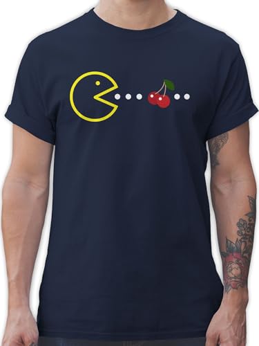 T-Shirt Herren - Nerd Geschenke - Retro Gamer-Motiv - L - Navy Blau - zocker Gamer Games t Shirts Tshirt zocken Gaming männer Tshirts Shirt nerdgeschenk Maenner nerdige Man Computer Nerds Geeks von Shirtracer