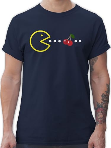 T-Shirt Herren - Nerd Geschenke - Retro Gamer-Motiv - L - Navy Blau - Games Shirt geekshirt zocker Gaming Tshirts Tshirt nerdige Shirts zocken 80er Game tischirt. Computer Gaming-Shirt Gamer pc von Shirtracer