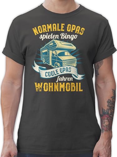 T-Shirt Herren - Opa Geschenke - Normale Opas Spielen Bingo - Coole Opas Fahren Wohnmobil - 3XL - Dunkelgrau - Geschenk Tshirt für sprüche Fuer Grandfather vatertsg Camper t Shirt vateetag Camping von Shirtracer