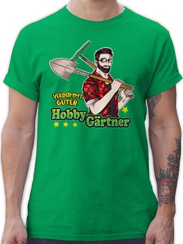 T-Shirt Herren - Outfit - Verdammt guter Hobby Gärtner - XL - Grün - Tshirt Garten t Shirts für männer sprüche t-schirt Tshirts Shirt t-Shirts Mann schirts Herren-Shirt Oberteile Maenner von Shirtracer