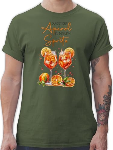 T-Shirt Herren - Pärchen - Du bist der Aperol in Meinem Spritz | Accessoires Aperol Spritz Geschenk Italien Geschenke Alkohol - XL - Army Grün - Paar Spritz￼ Shirt Partner Tshirt Valentinstag von Shirtracer