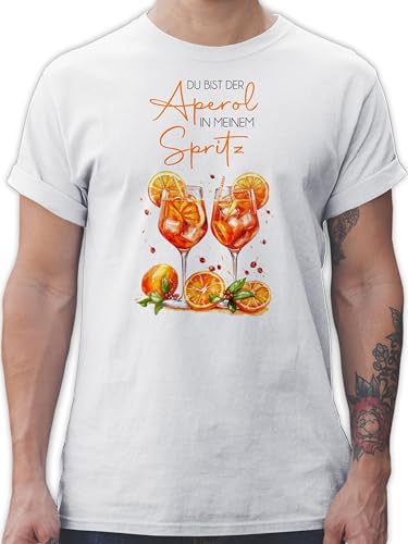 T-Shirt Herren - Pärchen - Du bist der Aperol in Meinem Spritz | Accessoires Aperol Spritz Geschenk Italien Geschenke Alkohol - 3XL - Weiß - Paar Spritz￼ Shirt Partner Tshirt Valentinstag von Shirtracer