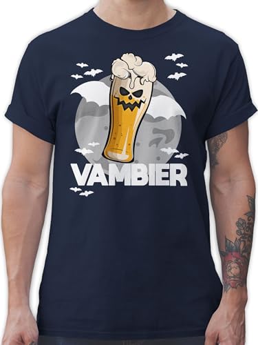 T-Shirt Herren - Halloween Kostüm Outfit - Vambier - weiß - XXL - Navy Blau - t Shirts männer Alkohol sprüche Shirt Mann tishirt Man Men Tshirt t-Shirts tischirt. Tshirts t-Shorts - L190 von Shirtracer