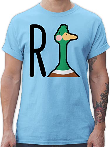 T-Shirt Herren - R Ente Rente Rentner Rentnerin Ruhestand Geschenk - XXL - Hellblau - männer Shirt sprüche Kollege abschiedsgeschenke für Geschenke zum sprüchen mit in gehen ich gehe von Shirtracer