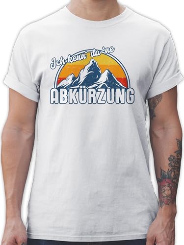 T-Shirt Herren - Ich Kenn' da 'ne Abkürzung Retro Vintage - L - Weiß - Tshirt männer Kenn ne Shirts eine Shirt t-Shirts t Tshirts für Baumwolle tischert wandershirt Sport wandern thisirt Wander von Shirtracer