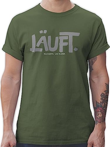 T-Shirt Herren - Statement - Läuft - Läuft Lustig Sprüche Lustiger Spruch Nerd Geek Läuft bei Mir - 3XL - Army Grün - lauft-Shirts spruchshirts sprueche läuft. Shirts T-Shirt Herren - Statement - Läuft - Läuft Lustig Sprüche Lustiger Spruch Nerd Geek Läuft bei Mir - 3XL - Army Grün - lauft-Shirts spruchshirts sprueche läuft. Shirts von Shirtracer