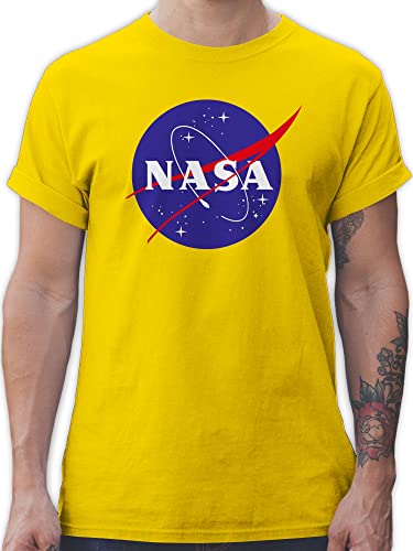 T-Shirt Herren - Sprüche Statement - NASA Meatball Logo - 4XL - Gelb - nerdige Shirts Nerds Patch Shirt Tshirt Nerd zocker Astronaut Tshirts Statements jungsgeschenke thisirt Geek & Geeks t-Shirts von Shirtracer