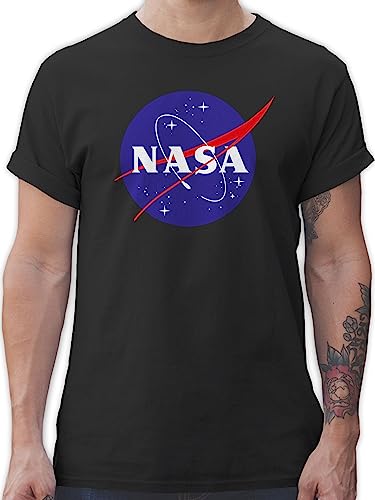 T-Shirt Herren - Sprüche Statement - NASA Meatball Logo - S - Schwarz - Tshirt geekshirt zocker Space Shirt nerdige Shirts Geek Patch thisirt Nerd Nerds Astronaut Tshirts Geeks jungsgeschenke von Shirtracer