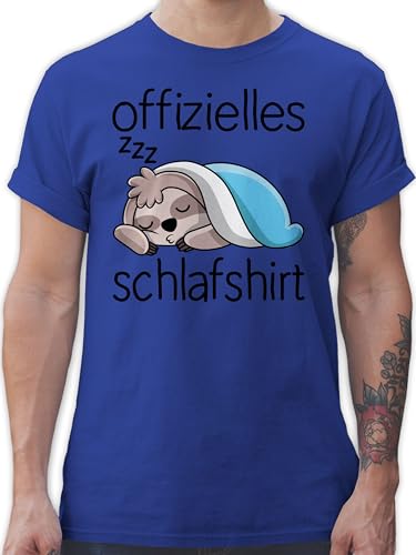 T-Shirt Herren - Sprüche Statement - Offizielles Schlafshirt mit Faultier - schwarz - XXL - Royalblau - Schlaf Tshirt Shirts Statements Sloth Shirt schlafoberteil sprüchen￼ schlafen für männer von Shirtracer