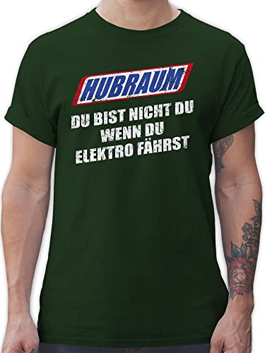 T-Shirt Herren - Sprüche Statement mit Spruch - Hubraum - du bist Nicht du, wenn du Elektro fährst - XXL - Dunkelgrün - männer Shirt Tshirt Auto Tshirts t- Shirts t-Shirts tishrt Oberteile von Shirtracer