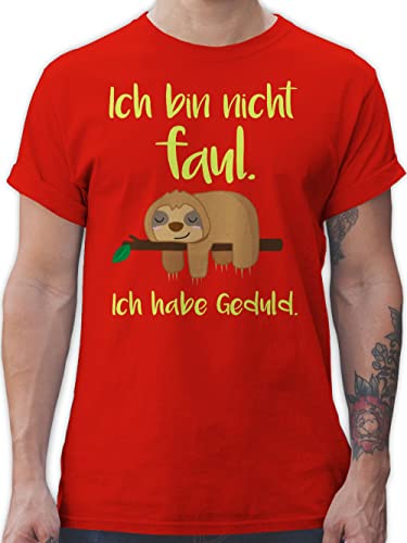 T-Shirt Herren - Sprüche Statement mit Spruch - Ich Bin Nicht faul farbig - 4XL - Rot - t Shirts männer Sarkasmus spruechen faultier Tshirt für Mann Spruchshirt witzigen sprüchen Geduld T-Shirt Herren - Sprüche Statement mit Spruch - Ich Bin Nicht faul farbig - 4XL - Rot - t Shirts männer Sarkasmus spruechen faultier Tshirt für Mann Spruchshirt witzigen sprüchen Geduld von Shirtracer