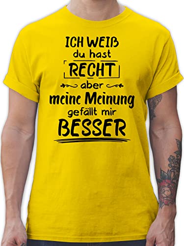 T-Shirt Herren - Sprüche Statement mit Spruch - Meine Meinung gefällt Mir Besser - 3XL - Gelb - t Shirt Oberteile männer Tshirt Tshirts Fuer Maenner t-Shirts Shirts sprüchen für lustige Mann von Shirtracer