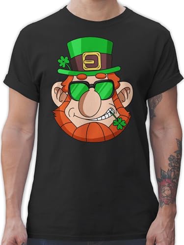 T-Shirt Herren - St. Patricks Day - Cooler Kobold Leprechaun - XL - Schwarz - Oberteil Irland Shirt Sankt irischer Tshirt st Patrick t-Shirts Herrenbekleidung Paddys männer Tshirts Outfit von Shirtracer