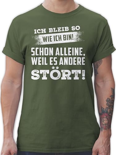 T-Shirt Herren - Statement - Ich bleib so wie ich Bin - Lustige Sprüche Sarkasmus - M - Army Grün - Statements bleibe Tshirt Shirt Shirts männer T-Shirt Herren - Statement - Ich bleib so wie ich Bin - Lustige Sprüche Sarkasmus - M - Army Grün - Statements bleibe Tshirt Shirt Shirts männer von Shirtracer