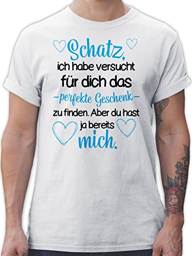 T-Shirt Herren Finden Valentinstag Weihnachten Partner Geschenke Ihn Sie Freund Freundin - M - Weiß - Schatz ich Habe versucht für Dich das t-Shirts Gifts for him Valentin von Shirtracer